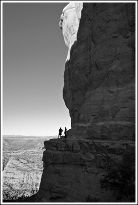 HIkers on Cathedral's ledge.